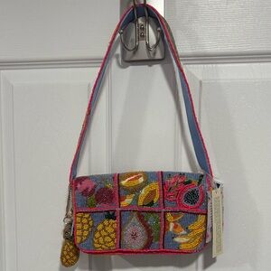 RARE Vibrant Colorful Fruit Beaded Women's Bag